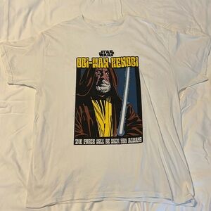 Stars wars white Obi Wan oversized men shirt